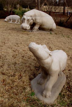 Hippo female calf sculpture by Meg White