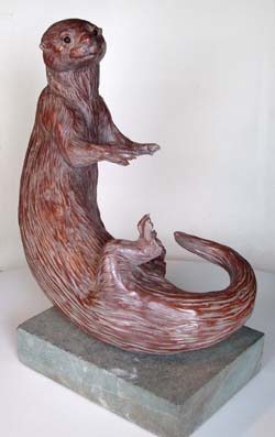 Otter sculpture for sale by Meg White