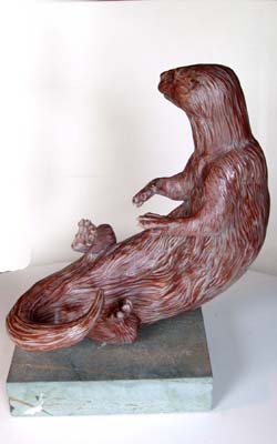 Otter sculpture